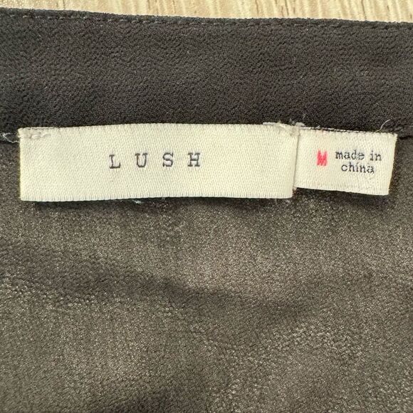 Anthropologie Lush Black Long Sleeve Sheer Top Lace Accents Women’s Size Medium - Picture 15 of 15